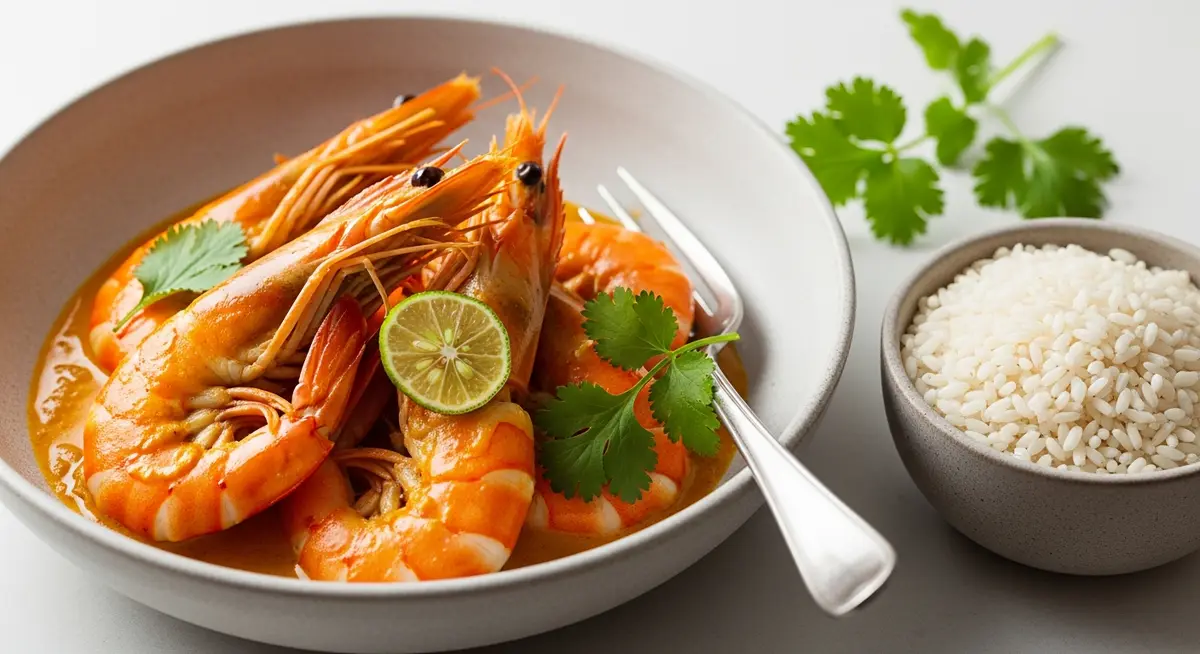 Crevettes au curry et lait de coco recette